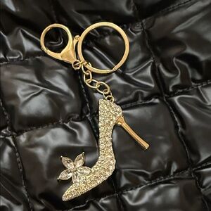 Gold Stiletto Keychain with Sparkle (also available in silver)